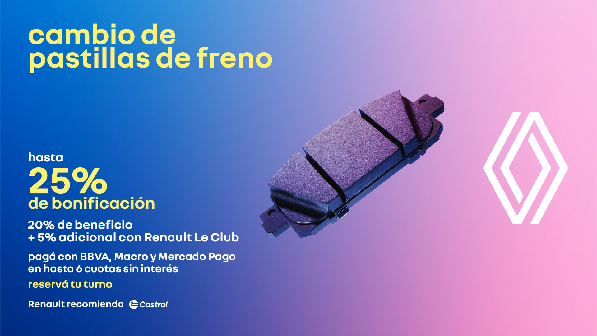 cambio de pastillas de freno